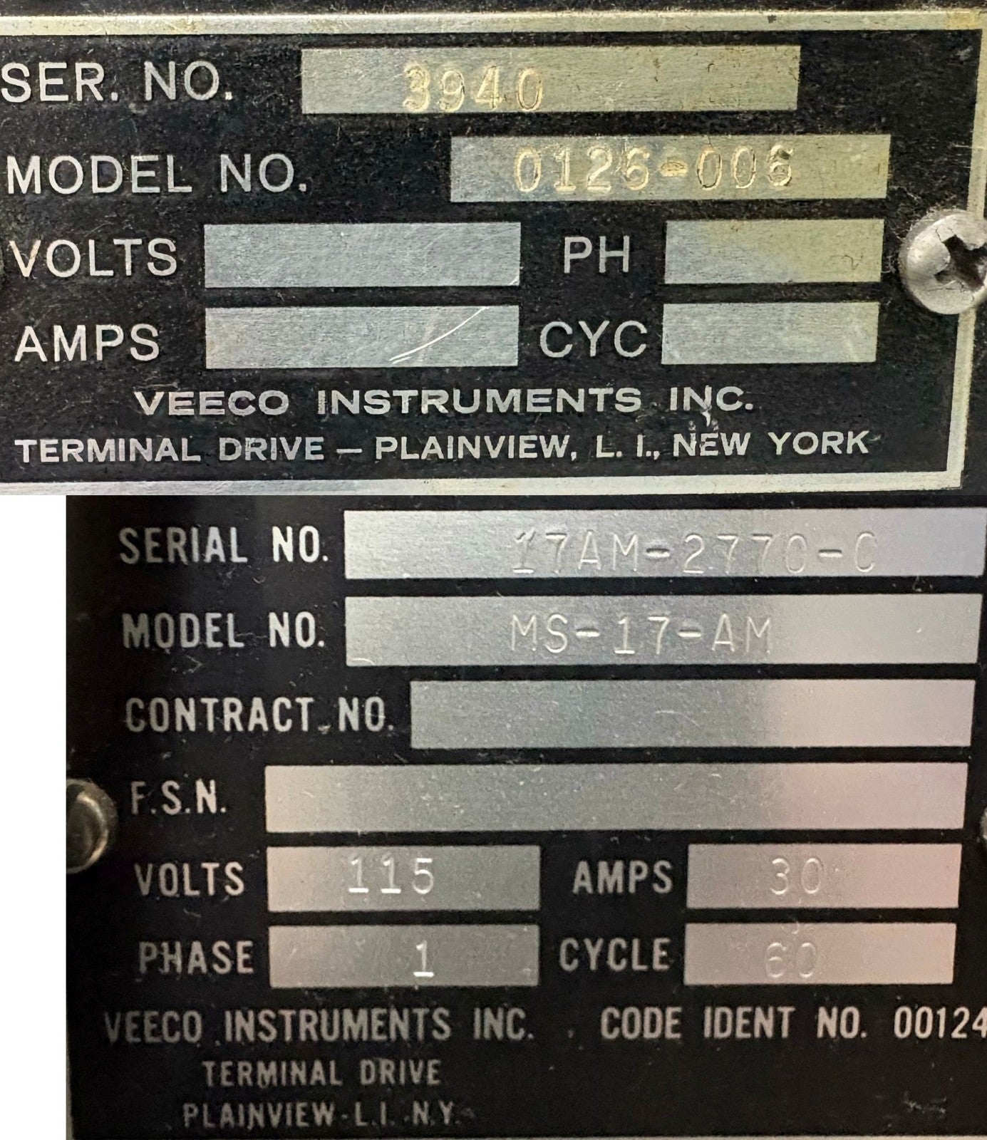 VEECO MS-17-AM LEAK DETECTOR/ 0126-006 READOUT 9 Vacuum Gate Valves PARTS/REPAIR
