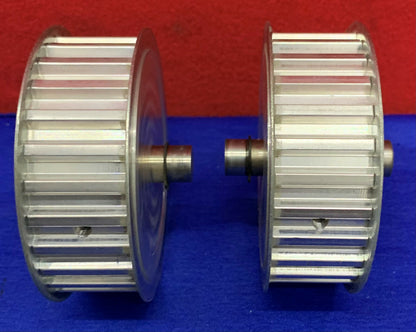 Lotto di 2 pulegge per cinghia dentata di precisione T10/27