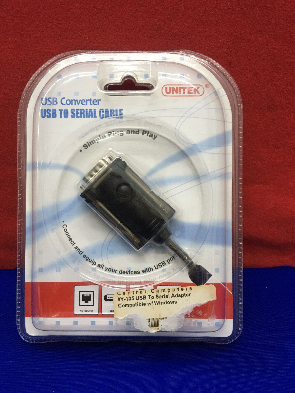 UNITEK Y-105 / #Y-105 USP TO SERIAL CABLE ADAPTER / USB CONVERTER