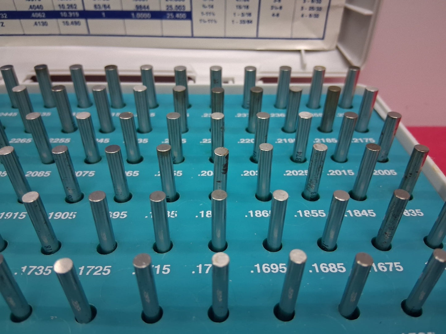 Meyer Gage C105 Minus Pin Gage Set .0115 - .2505 240 Pcs COMPLETE Class Z