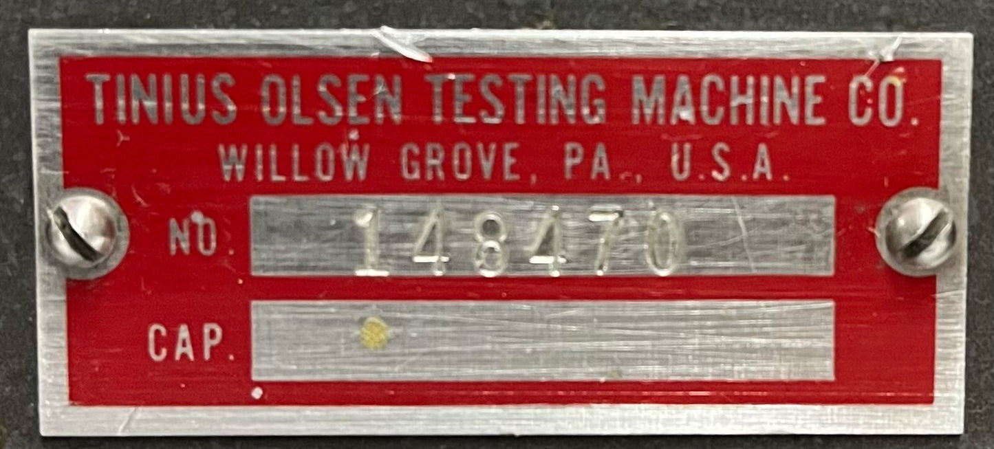 TINIUS OLSEN、押し出しプラストメーター、ユニットは電源が入り加熱するがテストできない