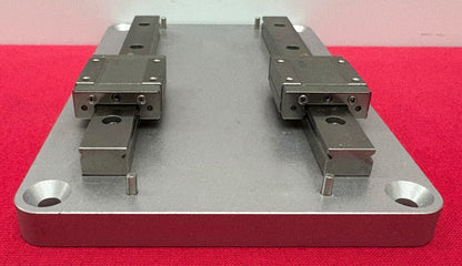 IKO QTY 2 LWL15B LINEAR GUIDE RAIL SLIDE BLOCK MOUNTED ON ALUMINUM PLATE