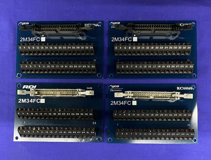 1 LOTTO QTY DA 4 - Modulo interfaccia blocco terminale 2M34FC (marchio 3-Tyco 1-RDI)