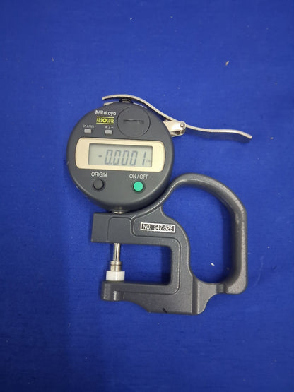 Mitutoyo Absolute 547-526 Digital Thickness Gauge 543-593BS With Case