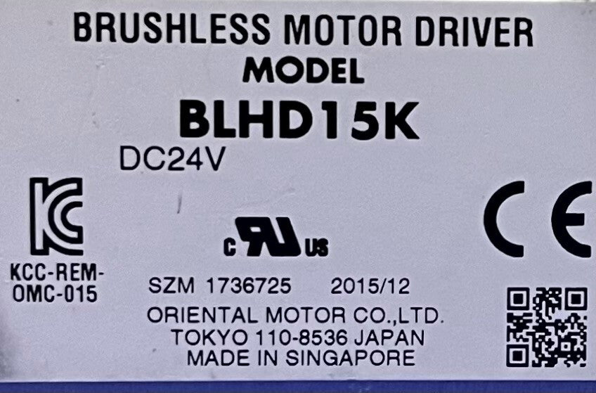VEXTA オリエンタルモーター ブラシレスモータードライバー BLHD15K DC24V - ロット数量 3