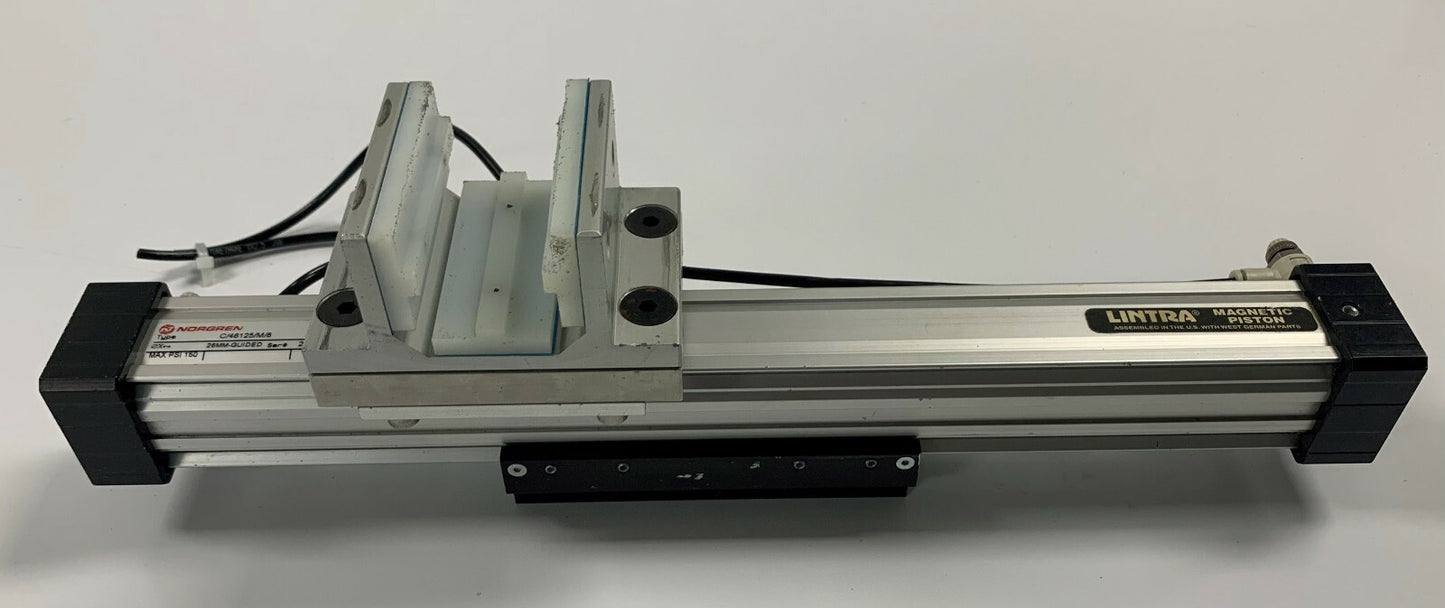 Norgren Kolbenstangenloser Zylinder 25MM Führung C/46125/M/8 &amp; 80/20 Führungshalterung