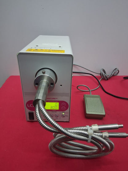 HAMAMATSU UV CURE LC8 L9588-01A-02 SPOT LIGHT SOURCE BIFURCATED WAND FOOT PEDAL