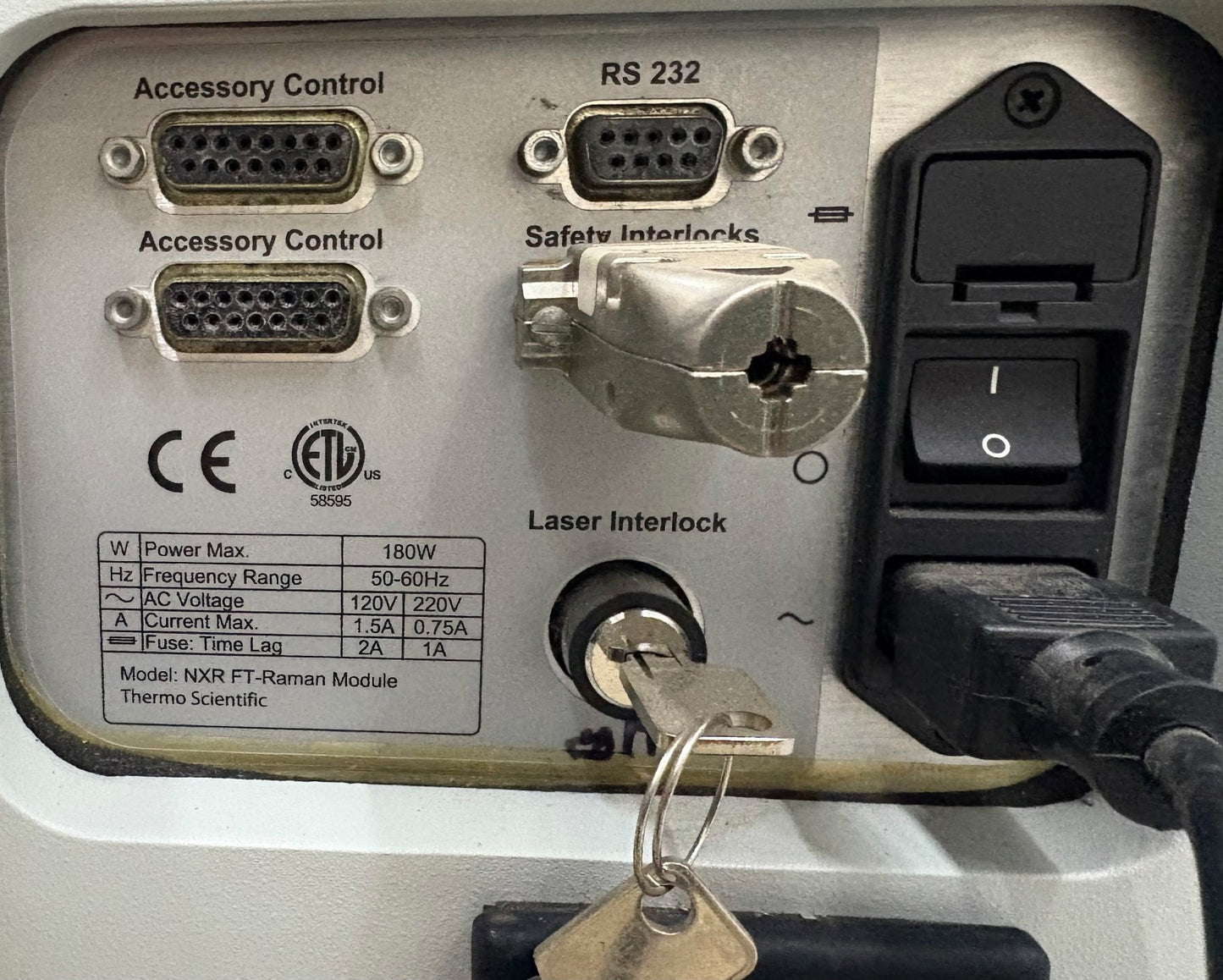 THERMO SCIENTIFIC NXR FT RAMAN SPECTROMETER MODULE DATE 2008 - FOR PARTS/REPAIR