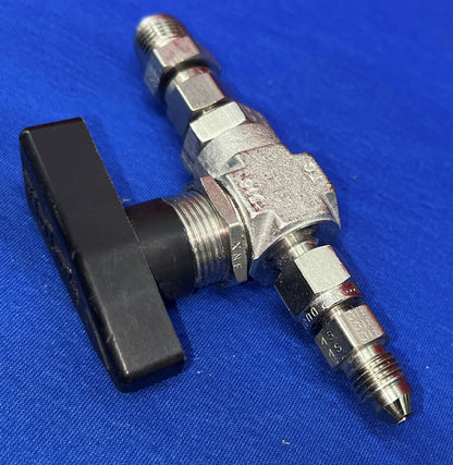 Lotto di 2 valvole a sfera FLOLOK in acciaio inossidabile 312-K-BLK-XP98