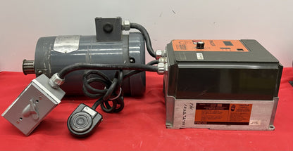 BALDOR INCOM BOSTON KUTF-B MOTOR 2-HP W FINCOR 5200 5203P1 MOTOR FREQ CONTROLLER