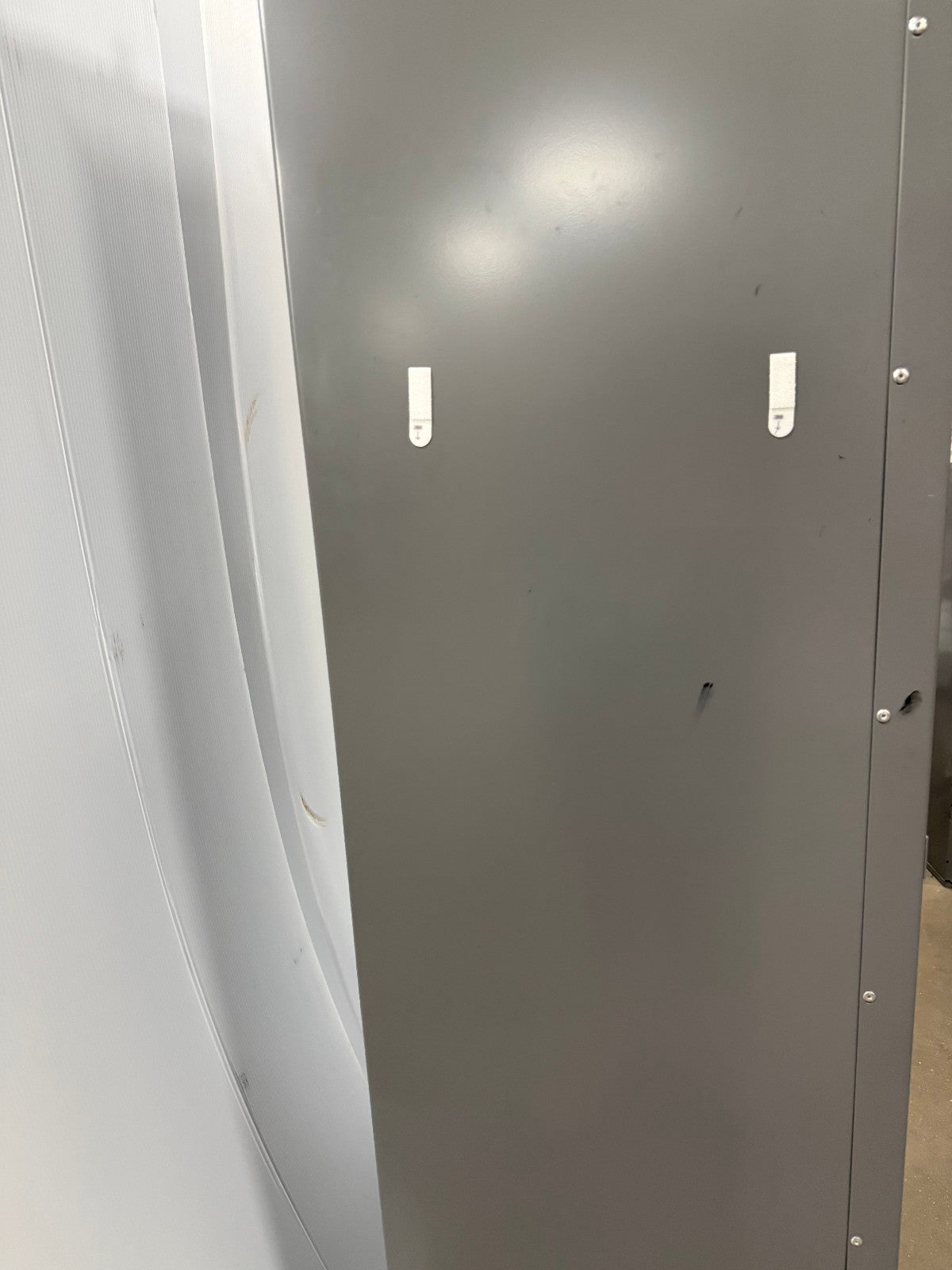 ULINE DOUBLE TIER ASSEMBLED LOCKERS STEEL 6 DOORS TOTAL 36 1/2" X 78" X 18"