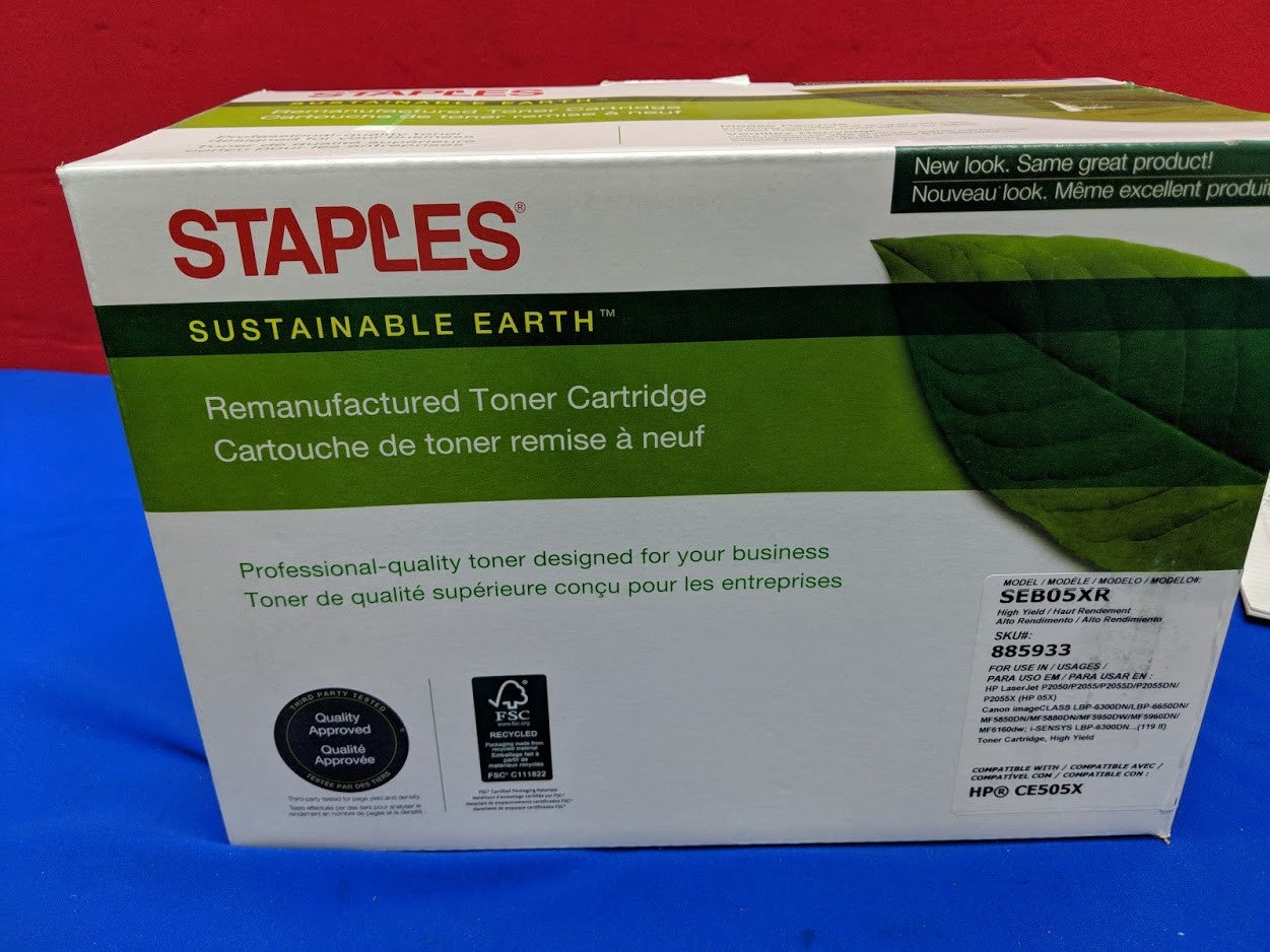 CARTUCHO DE TÓNER REMANUFACTURADO STAPLES SEB05XR / HP CE505X 