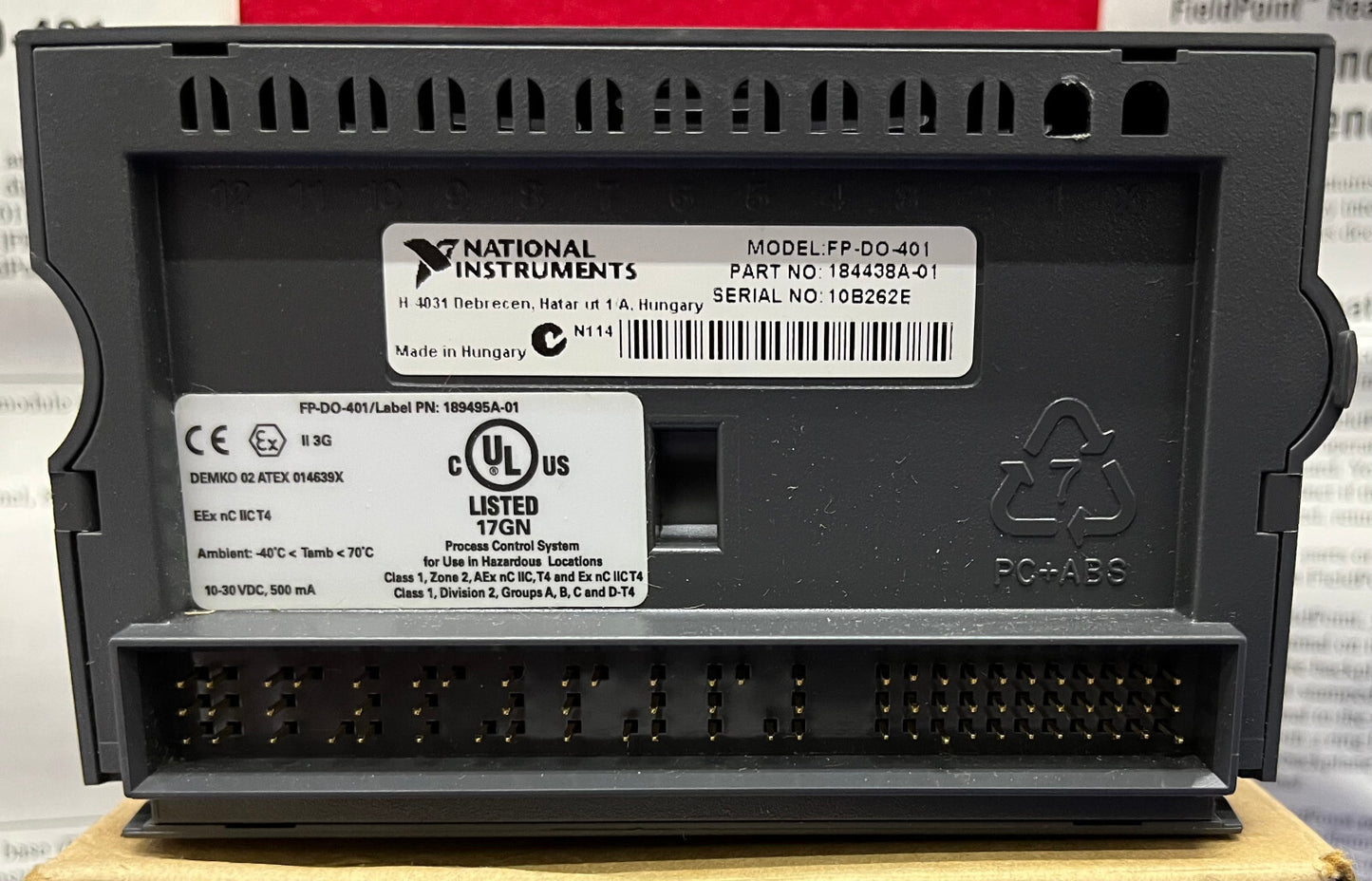 NATIONAL INSTRUMENTS FP-DO-401 POINT DE TERRAIN 16 CANAUX 5-30 VCC