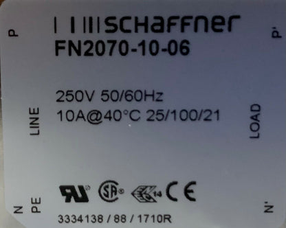 Schaffner Netzfilter Mehrstufige Leistung FN2070-10-06 10A 250V 