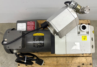 LEYBOLD TRIVAC D16B ROTARY VANE VACUUM PUMP 898698 & BALDOR MOTOR - PARTS/REPAIR