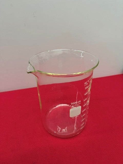 Case of PYREX 1000-2L Griffin Low Form 2L Beaker, Double Scale, Graduated 7740