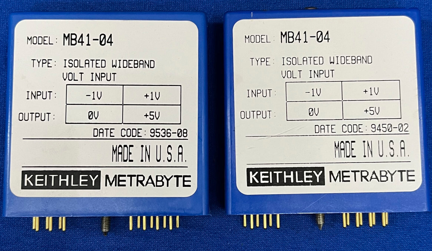 1 LOT HOEVEELHEID 4 - KEITHLEY MB41-04 METRABYTE/ASYST/DAC GEÏSOLEERDE BREEDBANDMODULE