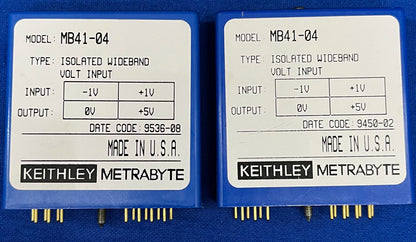 1 LOT HOEVEELHEID 4 - KEITHLEY MB41-04 METRABYTE/ASYST/DAC GEÏSOLEERDE BREEDBANDMODULE