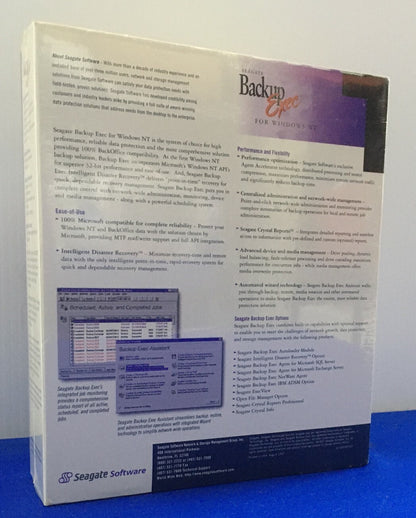 SEAGATE SOFTWARE SBE-NTSE-0002 BACKUP EXEC 7 VERSIE VOOR WINDOWS