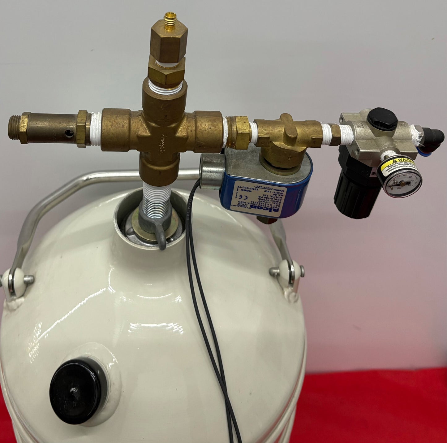 CHART/MVE MVE LAB 10 10740281 LIQUID NITROGEN ALUMINUM CRYOGENIC DEWAR TANK