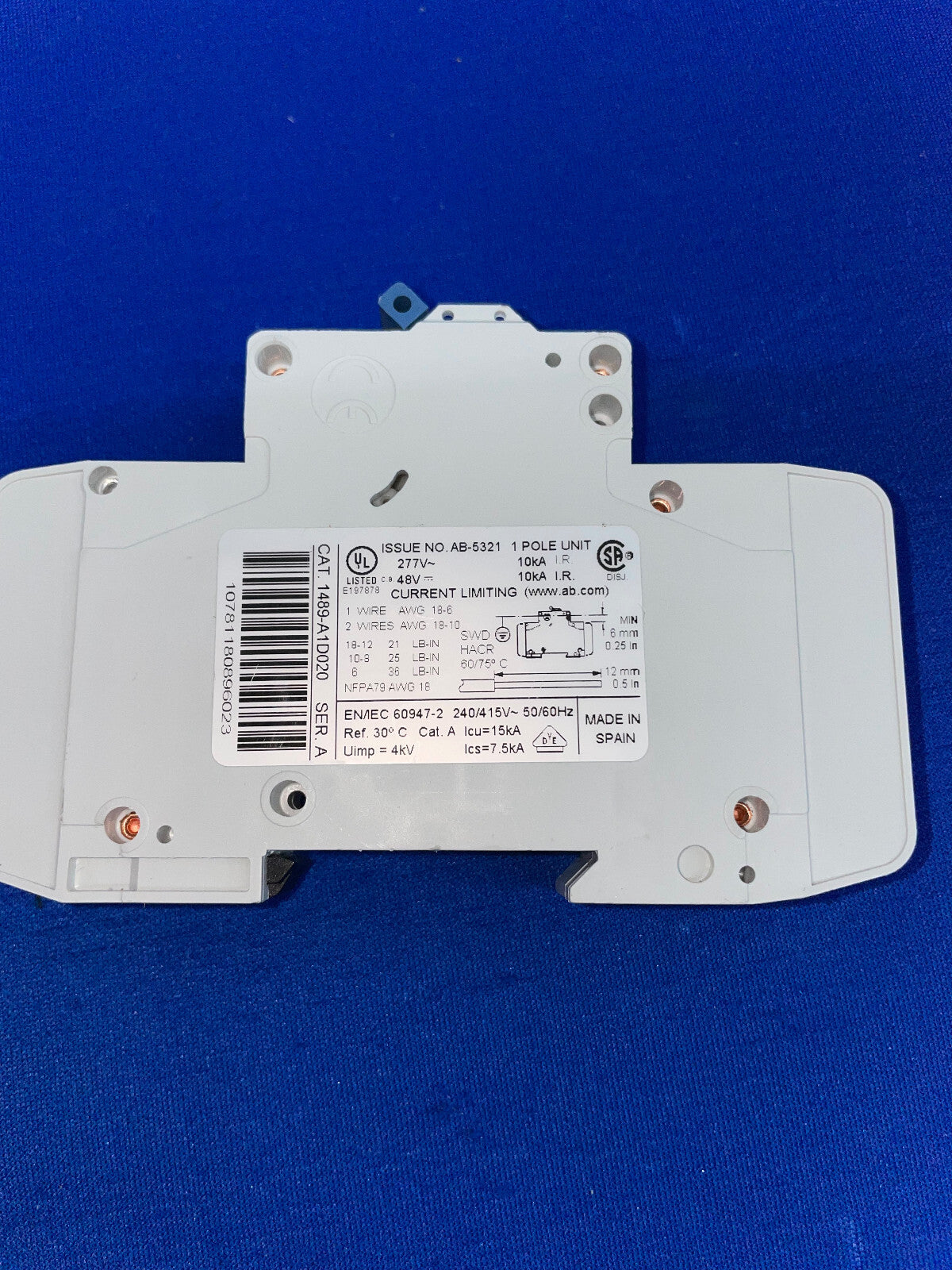 AB, 1489-A, MINI DISYUNTOR, SE VENDE COMO 1 LOTE CANTIDAD 2