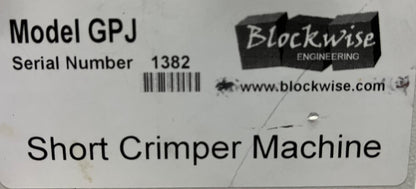 MACHINE À SERTIR COURTE À 6 MÂCHOIRES BLOCKWISE GPD GPJ 