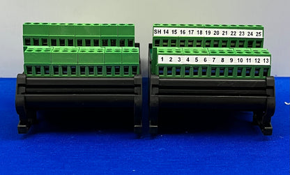 AMERICAN ELECTRICAL LDSUB-25-MF 25 PIN Dsub to TERMINAL BLOCK - 1 LOT OF QTY 2