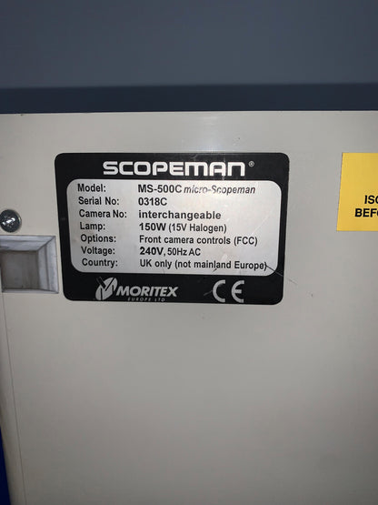 MORITEX MS-500C MICROSCOPEMAN Sorgente luminosa per microscopio Alogeno