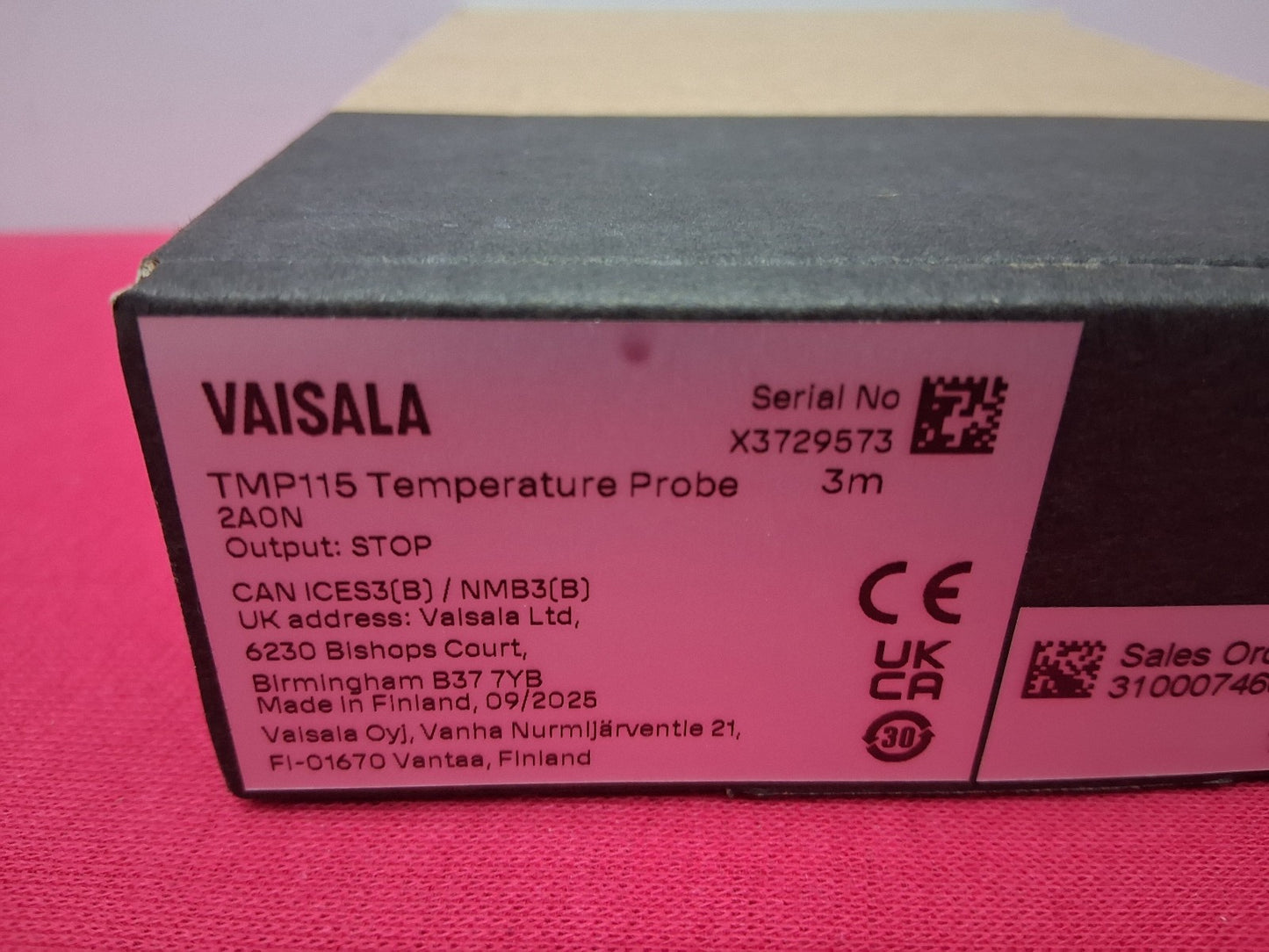 VAISALA TMP115 TEMPERATURE PROBE 3M 240N TMP115TCSUB3 NEW OPEN BOX
