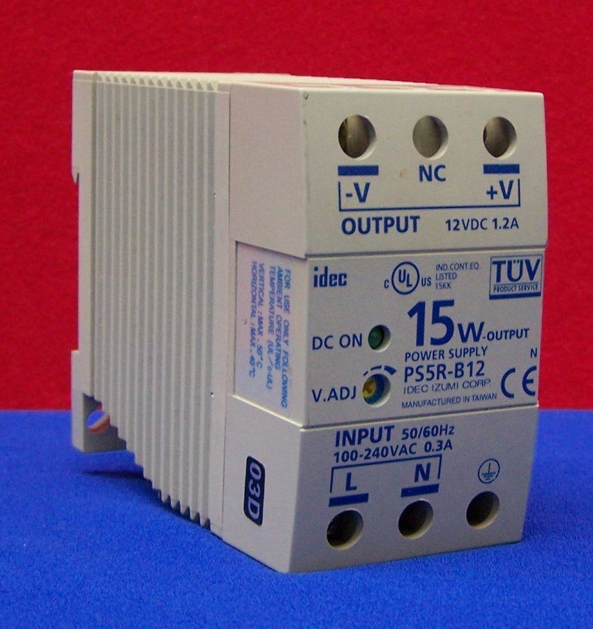 IDEC IZUMI PS5R-B12 電源 15W 出力入力 50/60HZ 100-240VAC 0.3A