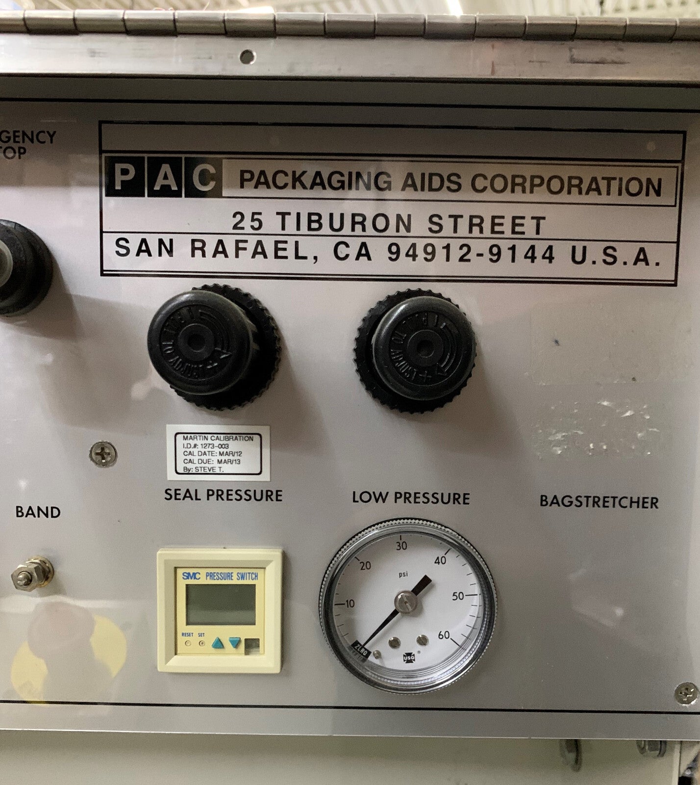 PAC PACKAGING AUSILIATRICE MEDVAC GA18 SIGILLATRICE PER SACCHE MEDICHE 230V 50/60HZ 15A