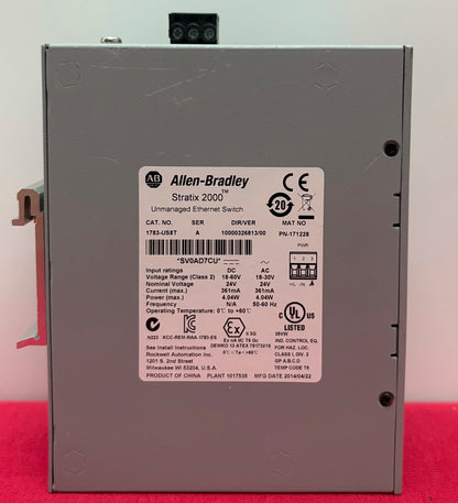 Allen Bradley AB STRATIX 2000™ 1783-US8T  8 PORT UNMANAGED ETHERNET SWITCH