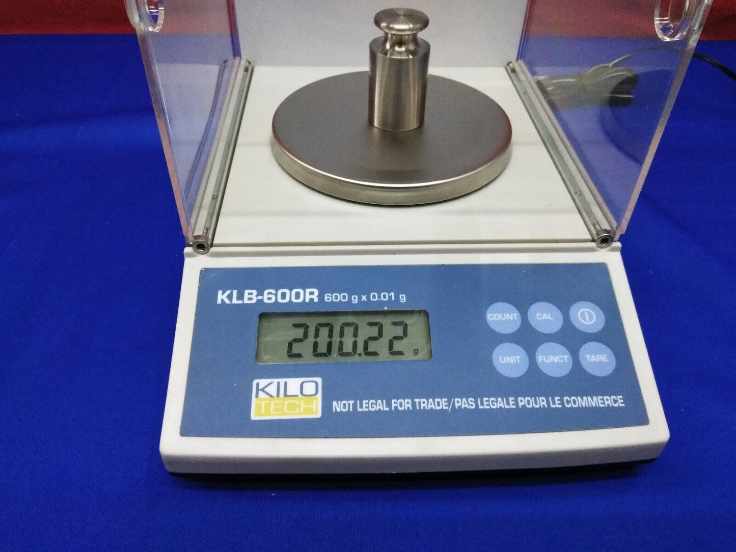 KILOTECH KLB-600R,SN  CS176349,ELECTRONIC SCALE 600 GR 0.01 GRAM MASS.