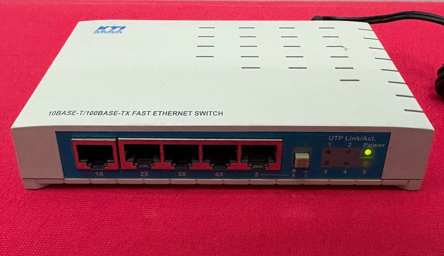 KTI KS-150 5-PORT 10/100 SOHO SWITCH 10BASE-T/100BASE-TX FAST ETHERNET SWITCH