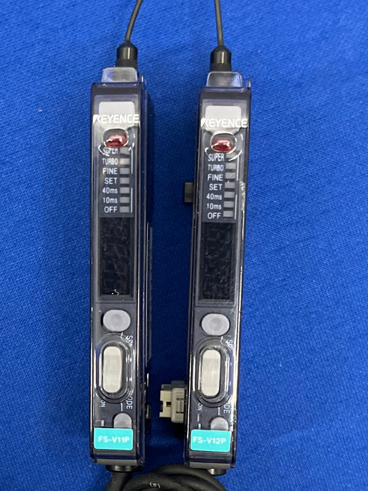 KEYENCE FS-V11-P PHOTOELECTRIC AMPLIFIER  & FS-V12-P FIBER OPTIC AMPLIFIER