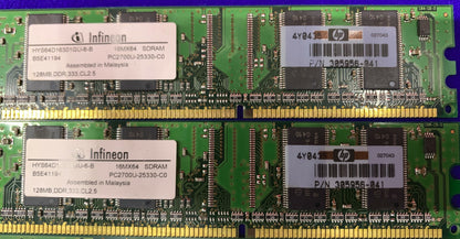 AANTAL 4 - HP / HEWLETT PACKARD 305956-041 DIMM-GEHEUGENMODULES 128 MB