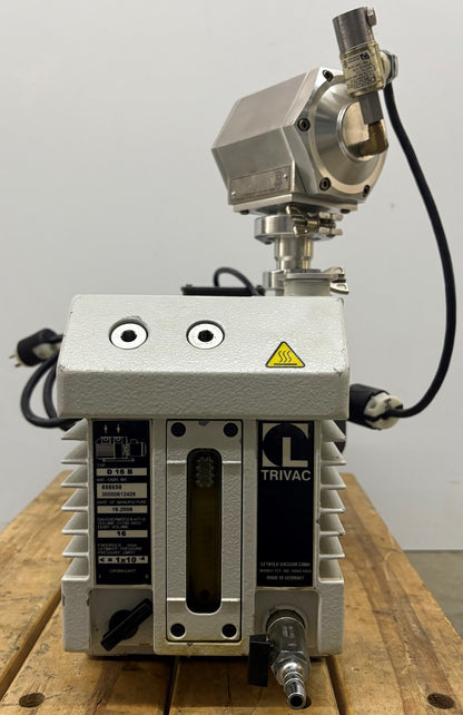 LEYBOLD TRIVAC D16B ROTARY VANE VACUUM PUMP 898698 & BALDOR MOTOR - PARTS/REPAIR