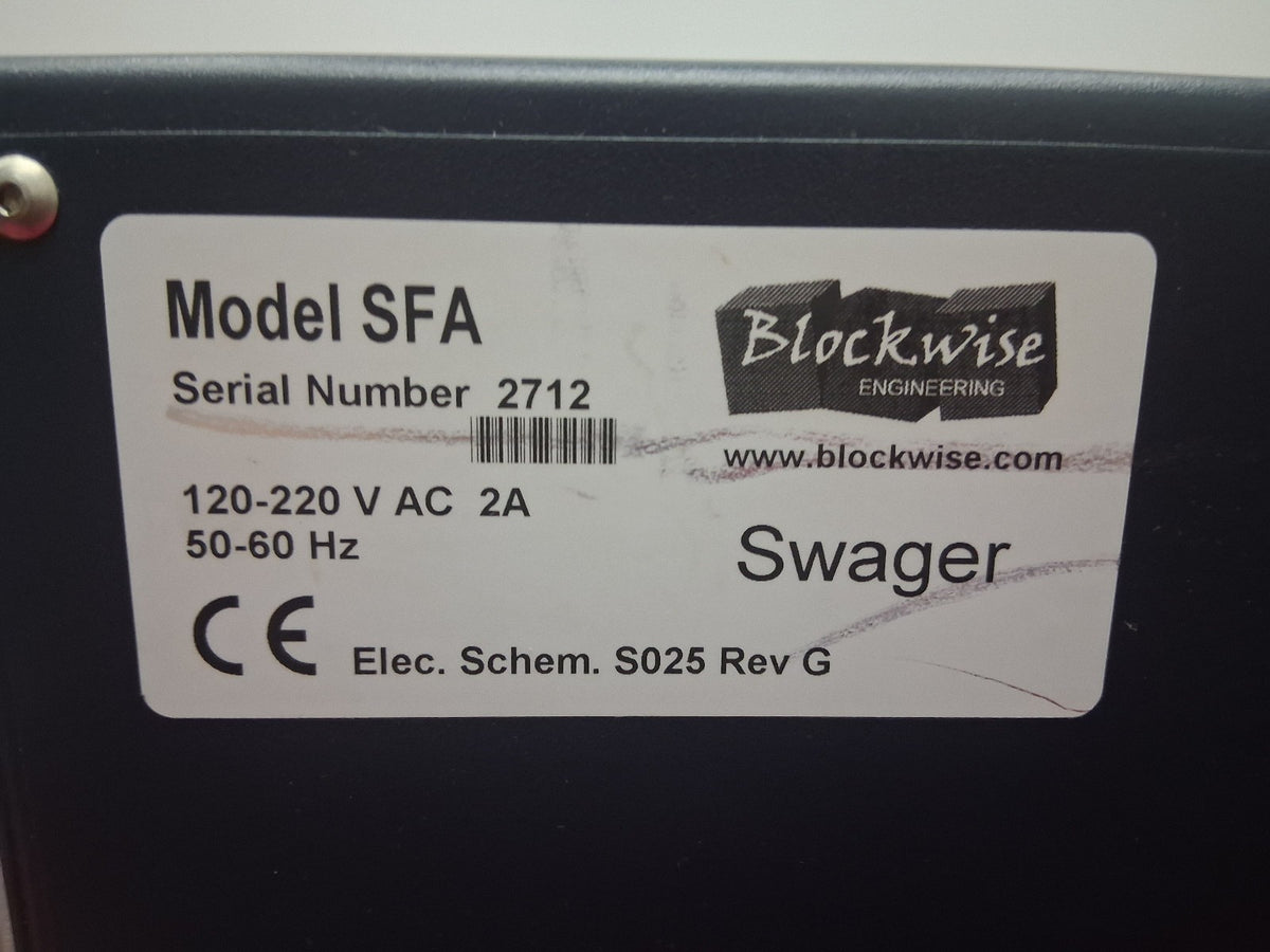 Blockwise Engineering SFA Marker Band Swager 120-220 VAC 2A 50-60 Hz 500 RPM