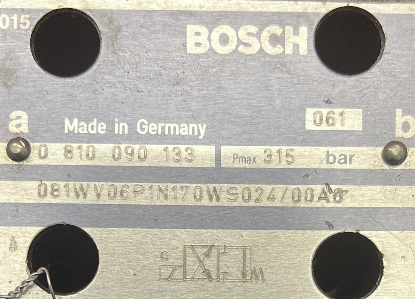BOSCH 0810090133 081WV06P1N170WS024/00A0 PMAX 315 VENTIL
