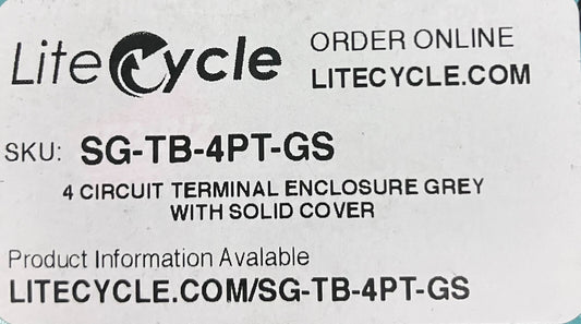4 TERMINALI CIRCUITO SCATOLA GRIGIA CON COPERCHIO SOLIDO, SG-TB-4PT-GS, LOTTO DA 3