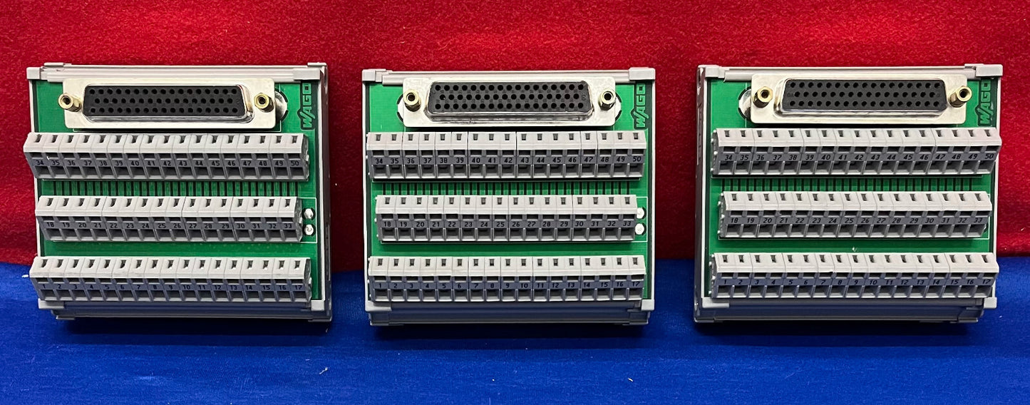 1 ロット数量 3 - WAGO 50 ピン DIN レール マウント ターミナル ブロック