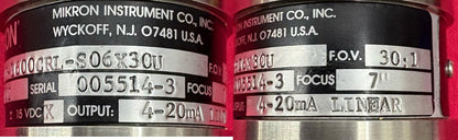 MIKRON INFRARED M78 0900-1600CRL-S06X30U TEMPERATURE SENSOR THERMOMETER - PARTS