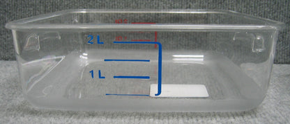 Qté de 2 - RUBBERMAID 6302CLE 6302 Contenants carrés peu encombrants 2 pintes 