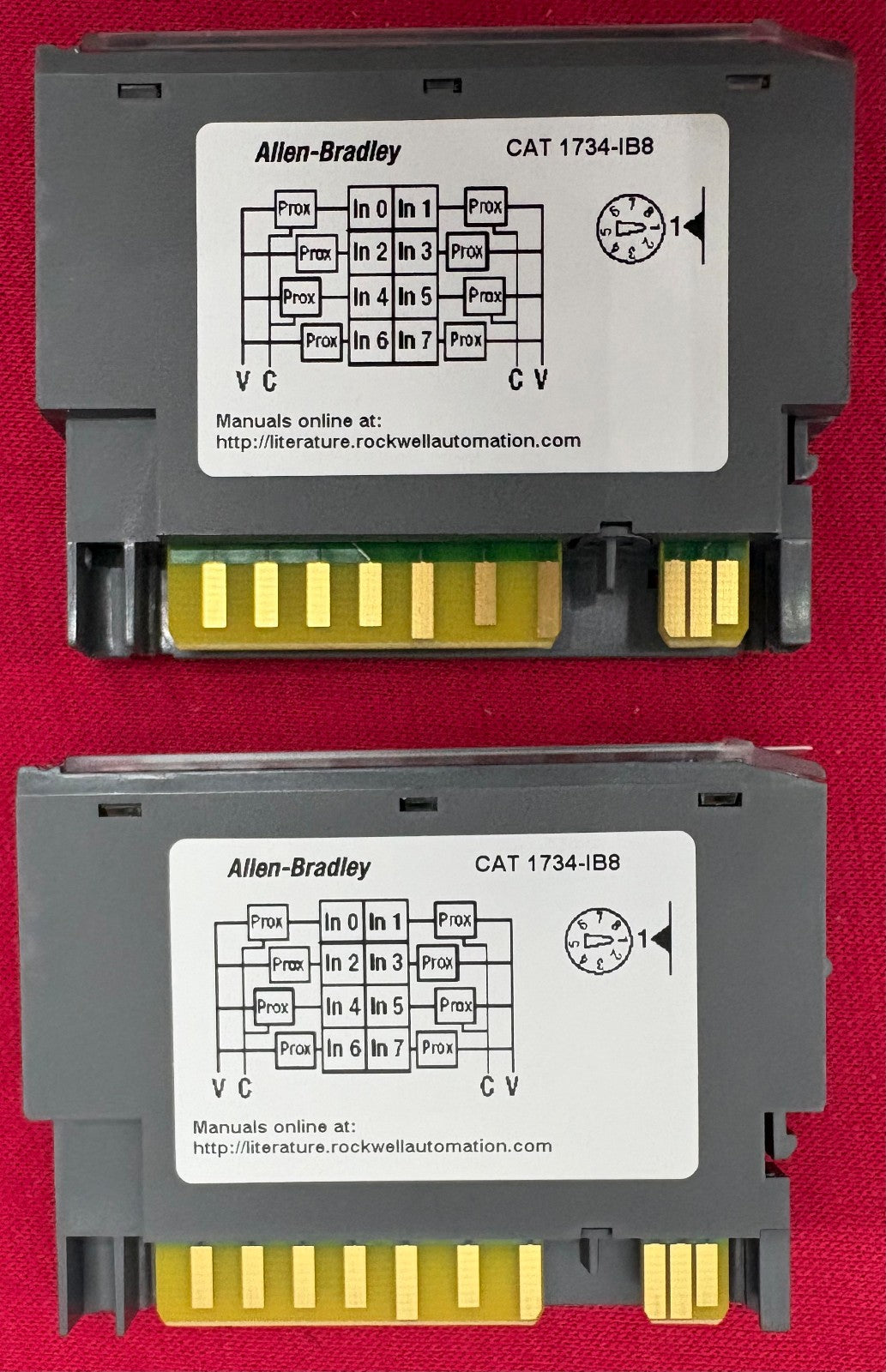 Allen Bradley  AB 1734-IB8 POINT I/O 8 POINT DIGITAL INPUT MODULE SER D - QTY 2