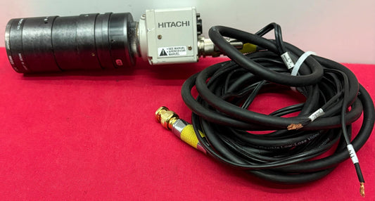 HITACHI KP-D20BU CCD COLOR ANALOG CAMERA w/ COMPUTAR MACRO 10x UV46mm -FOR PARTS