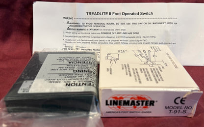 LINEMASTER ®  T-91-S LOW PROFILE FOOT SWITCH