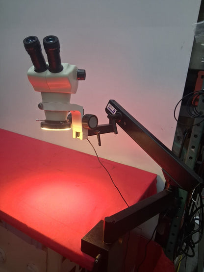 USED MMBT Unit 4 Articulating Arm LED Stereo Microscope 8-50x Magnificaiton