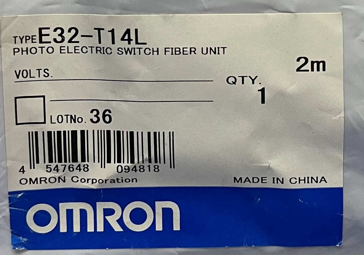 OMRON E32-T14L FOTO-ELEKTRISCHE SCHAKELAAR VEZEL SENSOREENHEID