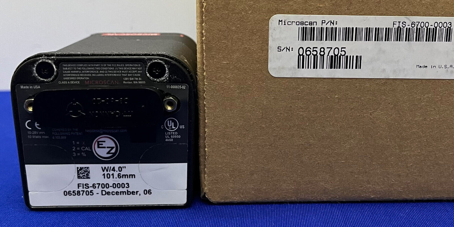 MICROSCAN スキャナー QUADRUS EZ FIS-6700-0003 バーコードリーダー 検証機 部品/修理