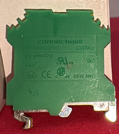 ALTECH 端子台エンドプレート CGT4U、イエロー/グリーン - 1 パッケージ数量 50 エンドプレート